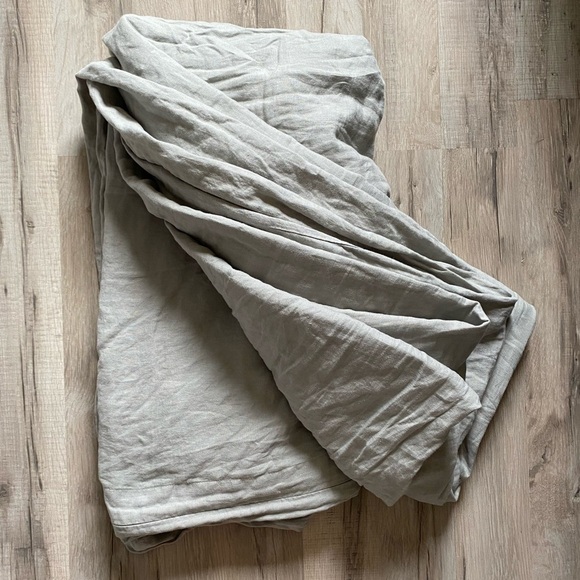 Fieldcrest 100% Linen King Size Sage Color Duvet Cover - Picture 6 of 6